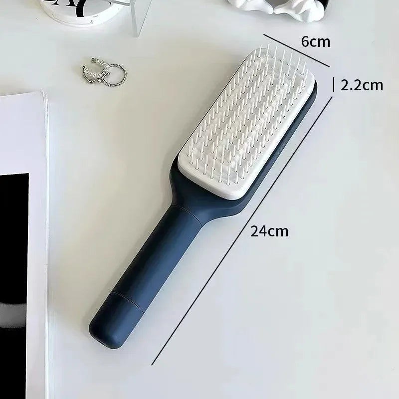 self-cleaning hair brush